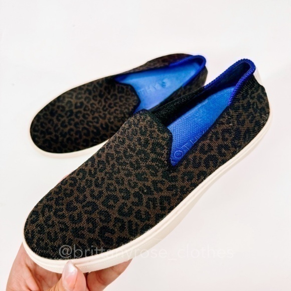 ROTHYS Espresso Spot Leopard Print Original Slip On Sneakers